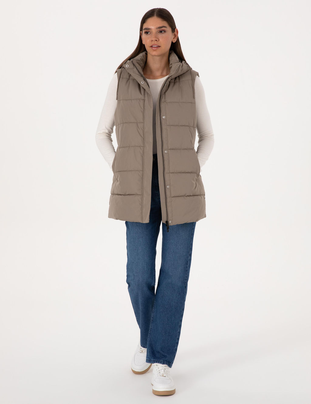 Vizon __kar_labilir Kap__onlu Yelek - Pierre cardin фото 4