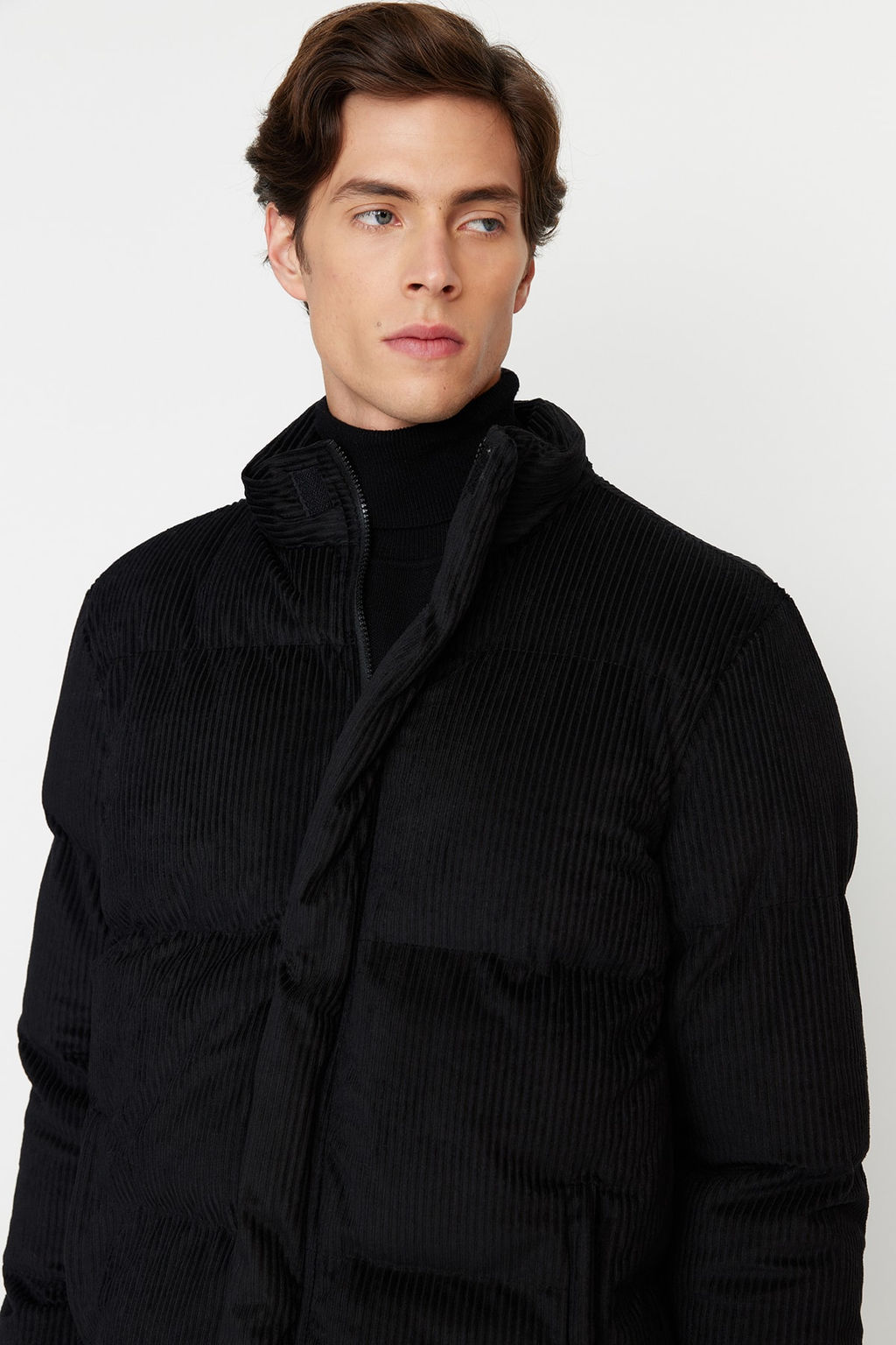 TRENDYOL MAN Camel Regular Fit Dik Yaka Fitilli Kadife Sisme K?sl?k Mont TMNAW22MO0182 - Trendyolmilla фото 16