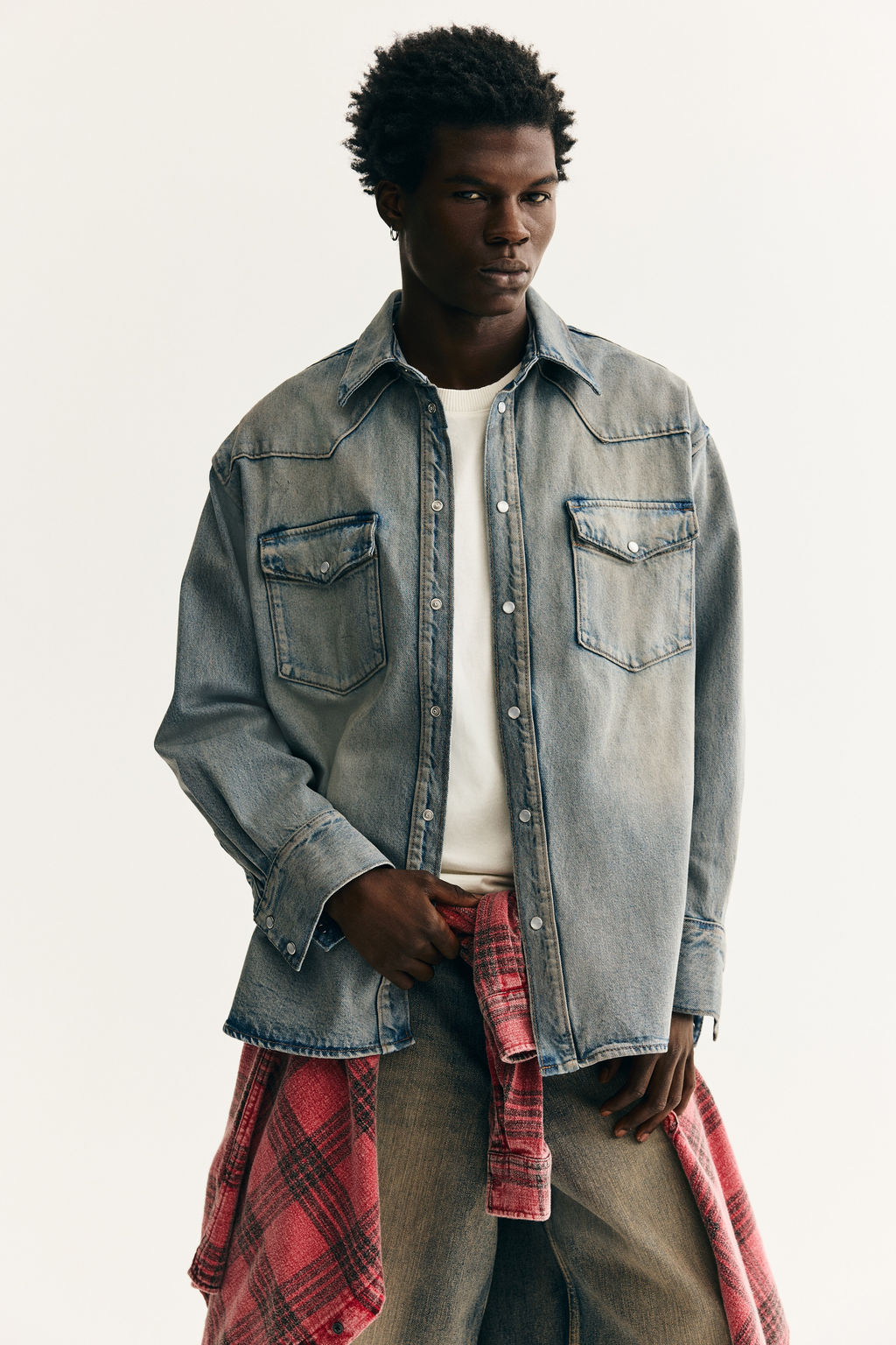 Camisa denim Oversized Fit - H&m фото 2