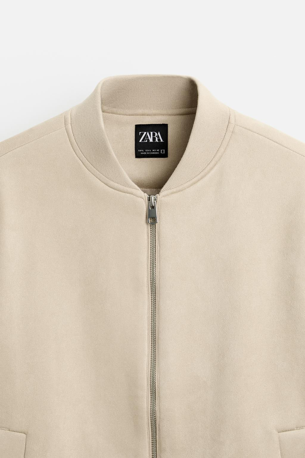 FAUX SUEDE BOMBER JACKET - Zara фото 27
