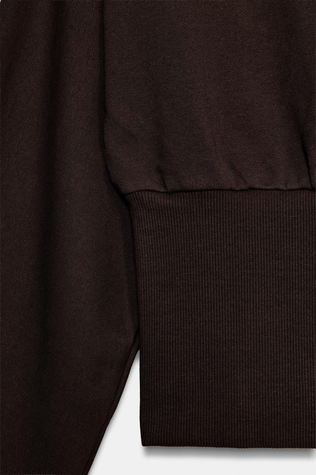 SUDADERA ASIM?TRICA ALGOD?N / Chocolate - Zara фото 9