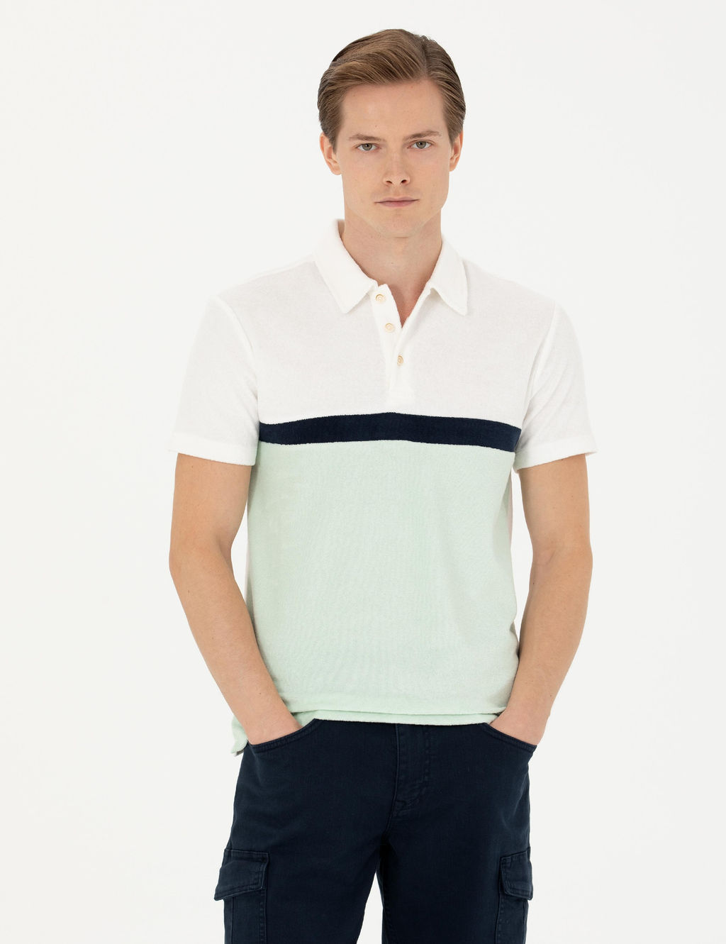 Ye_il Slim Fit Polo Yaka T-shirt