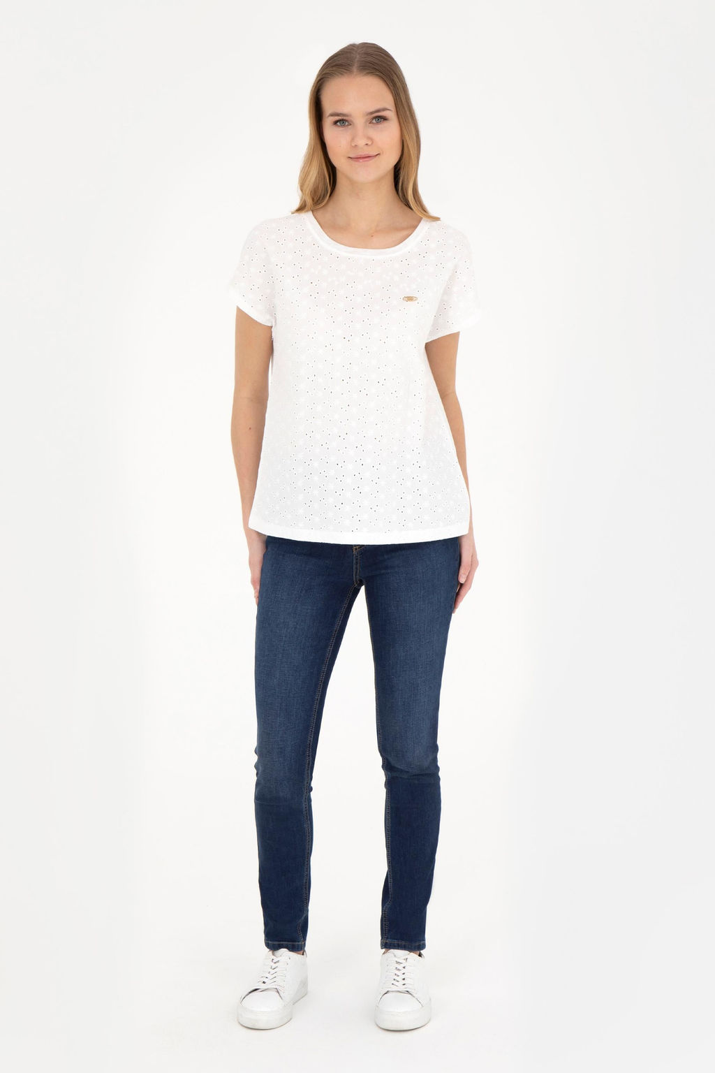 Женская футболка цвета экрю - U.s. polo assn фото 11