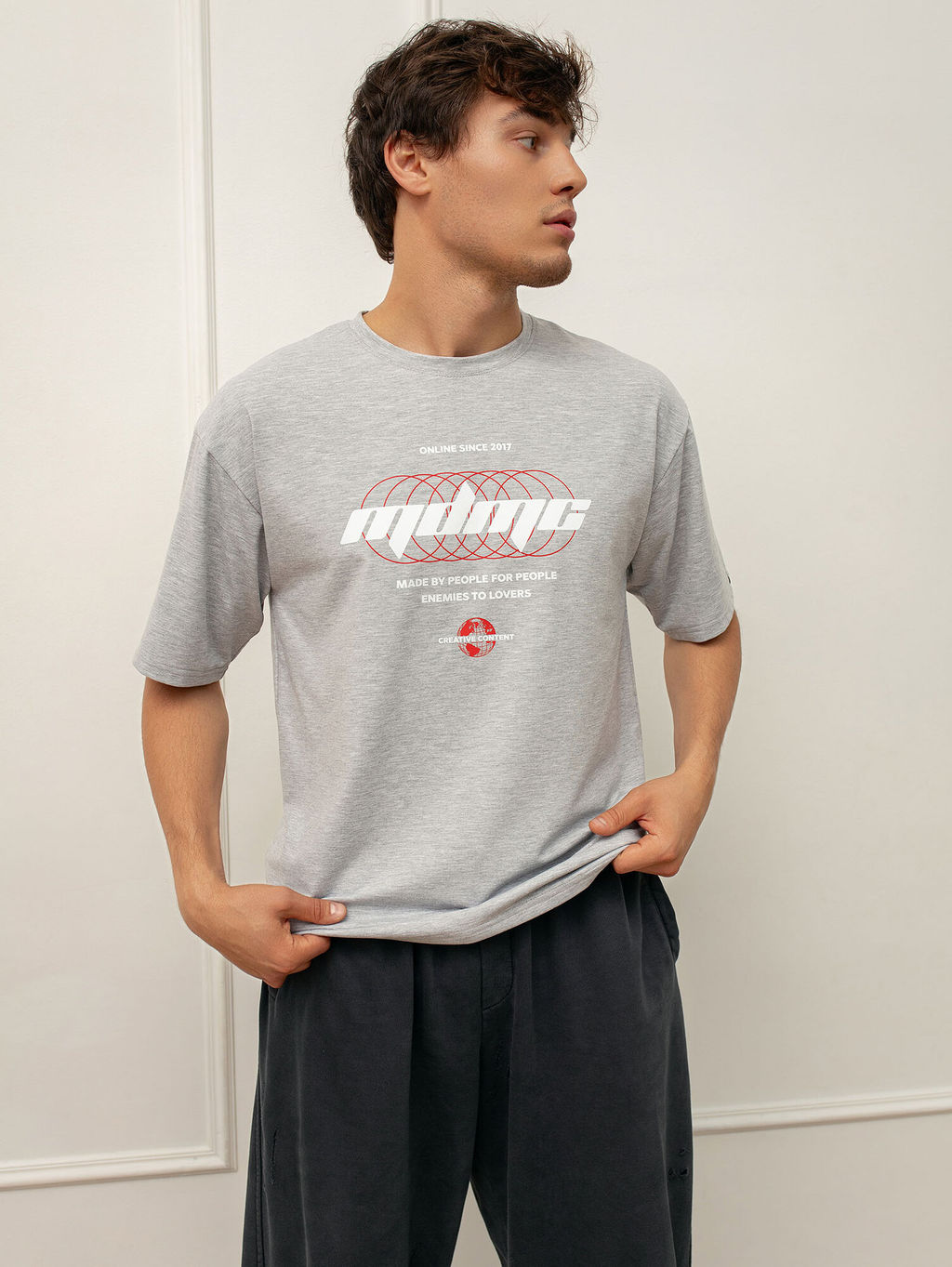 Футболка мужская MDMC Серый меланж М-25ФМ MODAMICA
