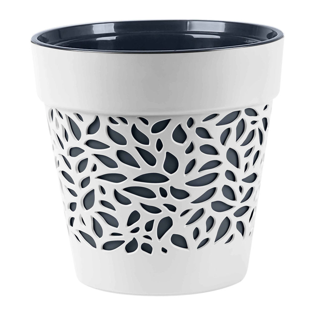 Кашпо Блоссом 8,3л Белый/Антрацит (уп.6)