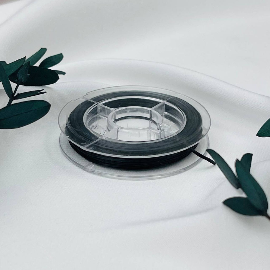 Резинка для браслетов черная (10 метров)