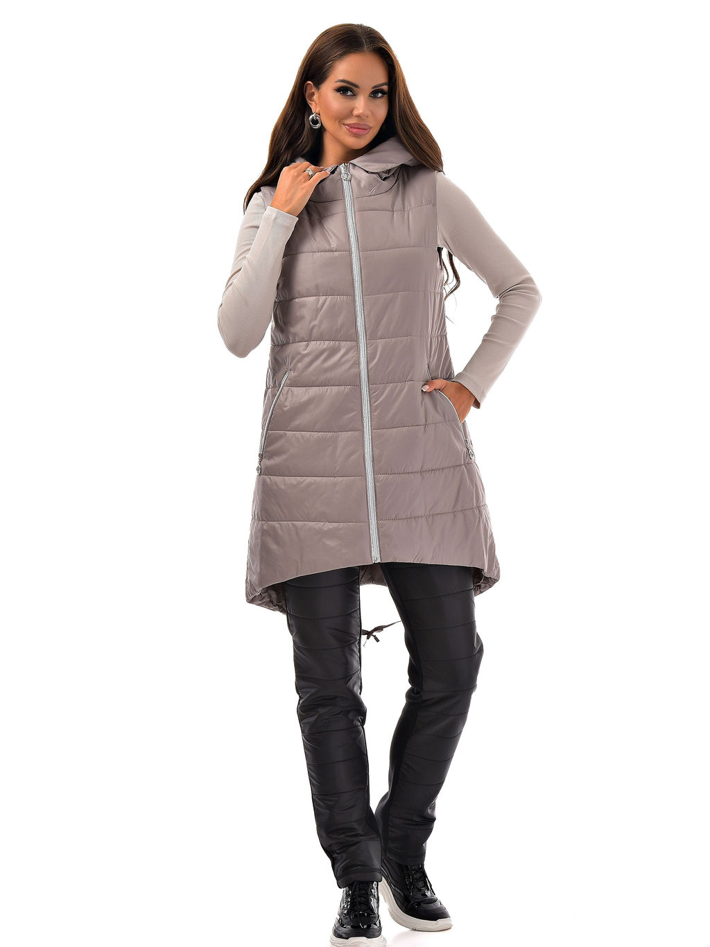 .Жилет из плащевки утепленный синтепон 150г - А+б коллекция фото 6