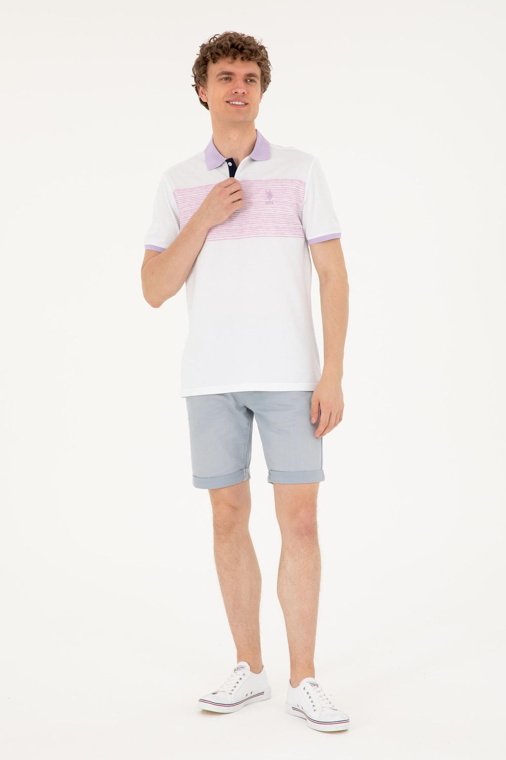 Мужская сиреневая футболка - U.s. polo assn фото 4