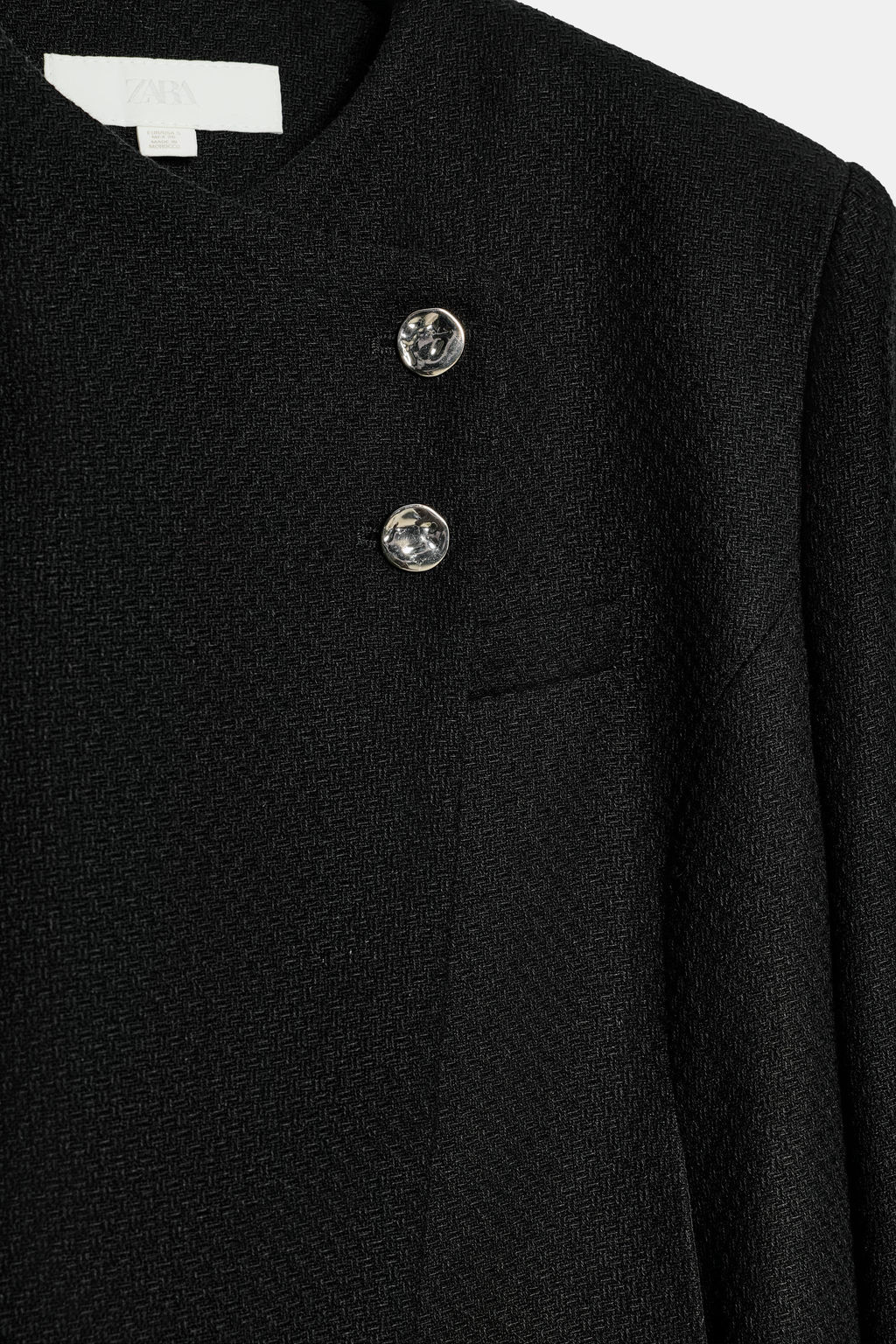 BLAZER CORTA CRUZADA / Negro - Zara фото 9