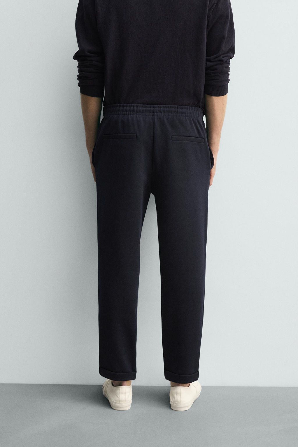 COMFORT NON-IRON JOGGER WAIST TROUSERS - Zara фото 27