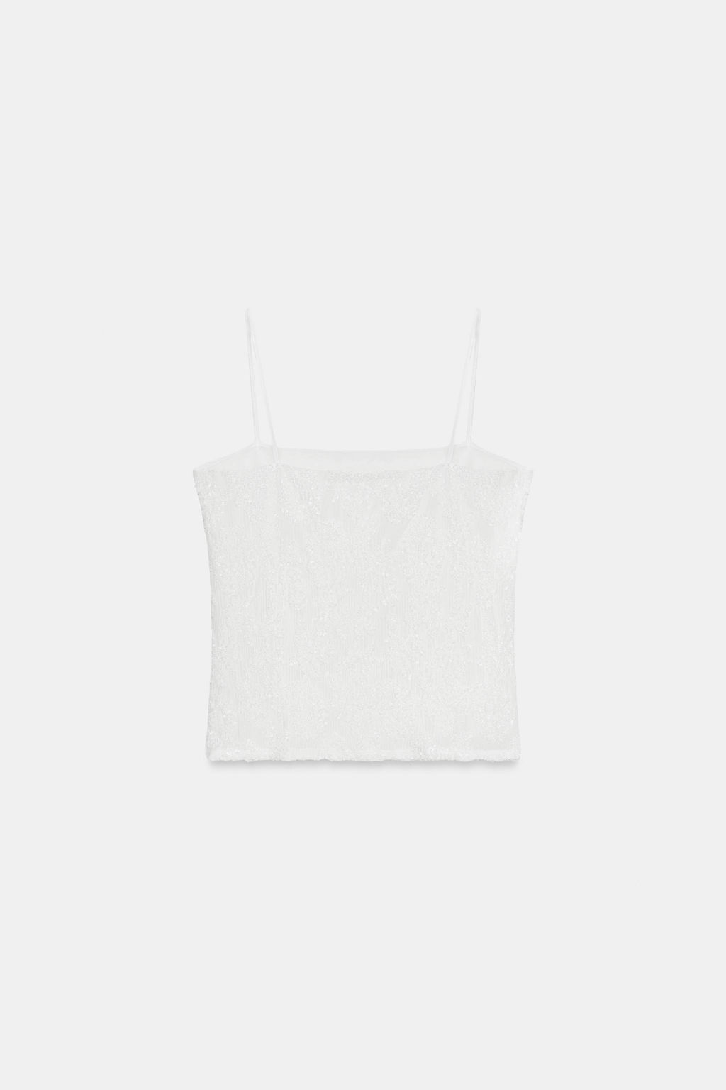 TOP BORDADO LENTEJUELAS / Blanco - Zara фото 6