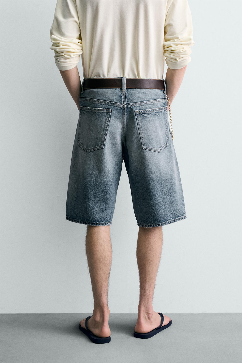 BERMUDA DENIM BAGGY FIT / Azul medio - Zara фото 3