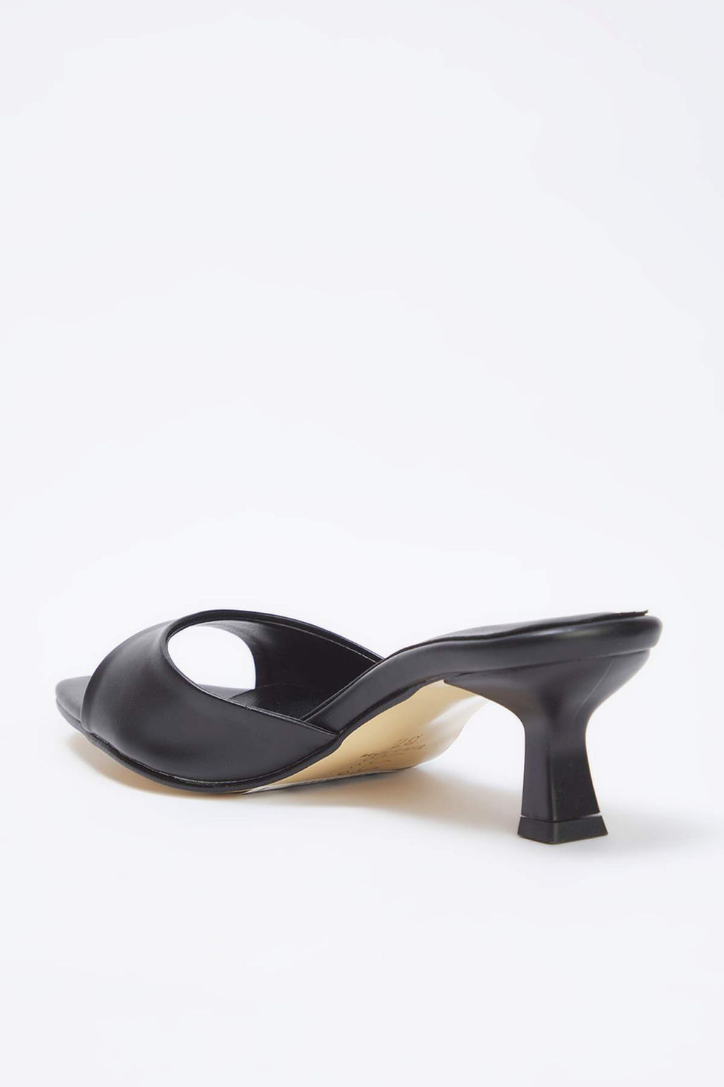 Siyah Sivri Burun Kitten Topuklu Kad?n 3 cm Topuklu Terlik TAKSS25TO00111