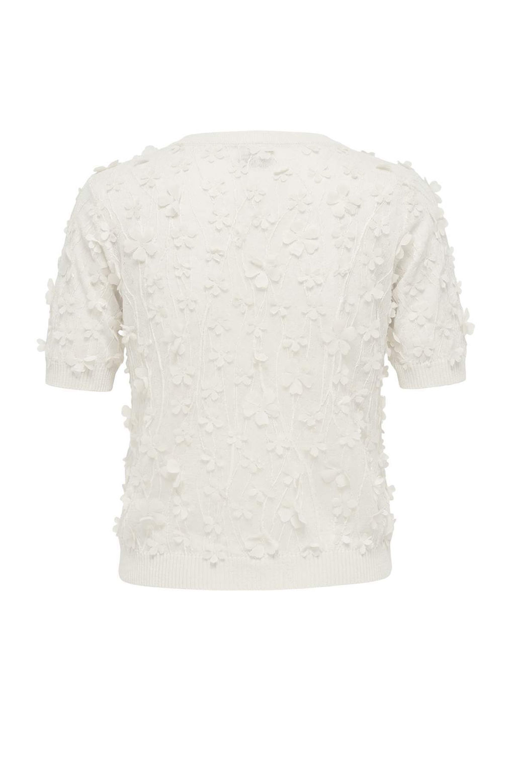 Pembe Uc Boyutlu Cicek Detayl? ve Tullu Triko Bluz TWOSS26BZ00128 - Trendyolmilla фото 12