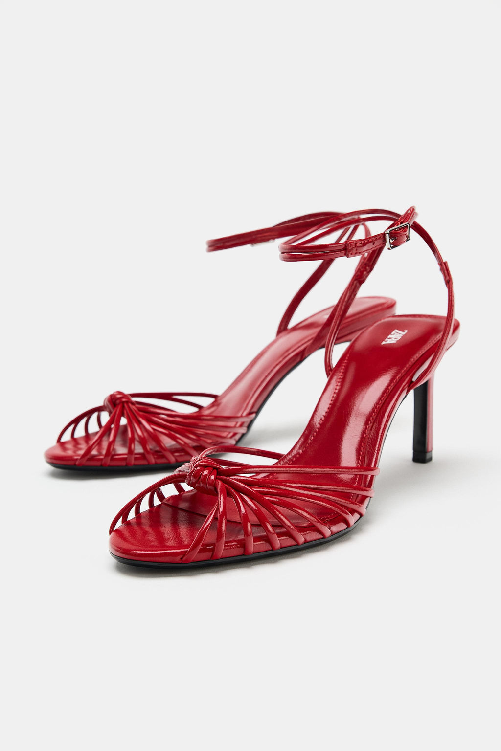 SANDALIA TAC?N NUDO / Rojo - Zara фото 4