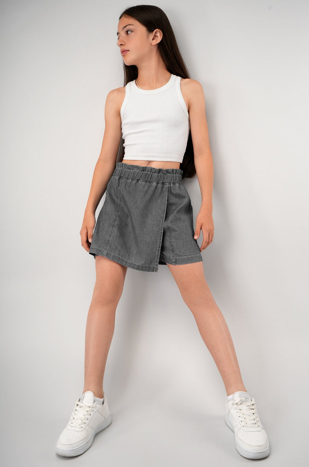 Джинсовая юбка-шорты для девочки Happyfox