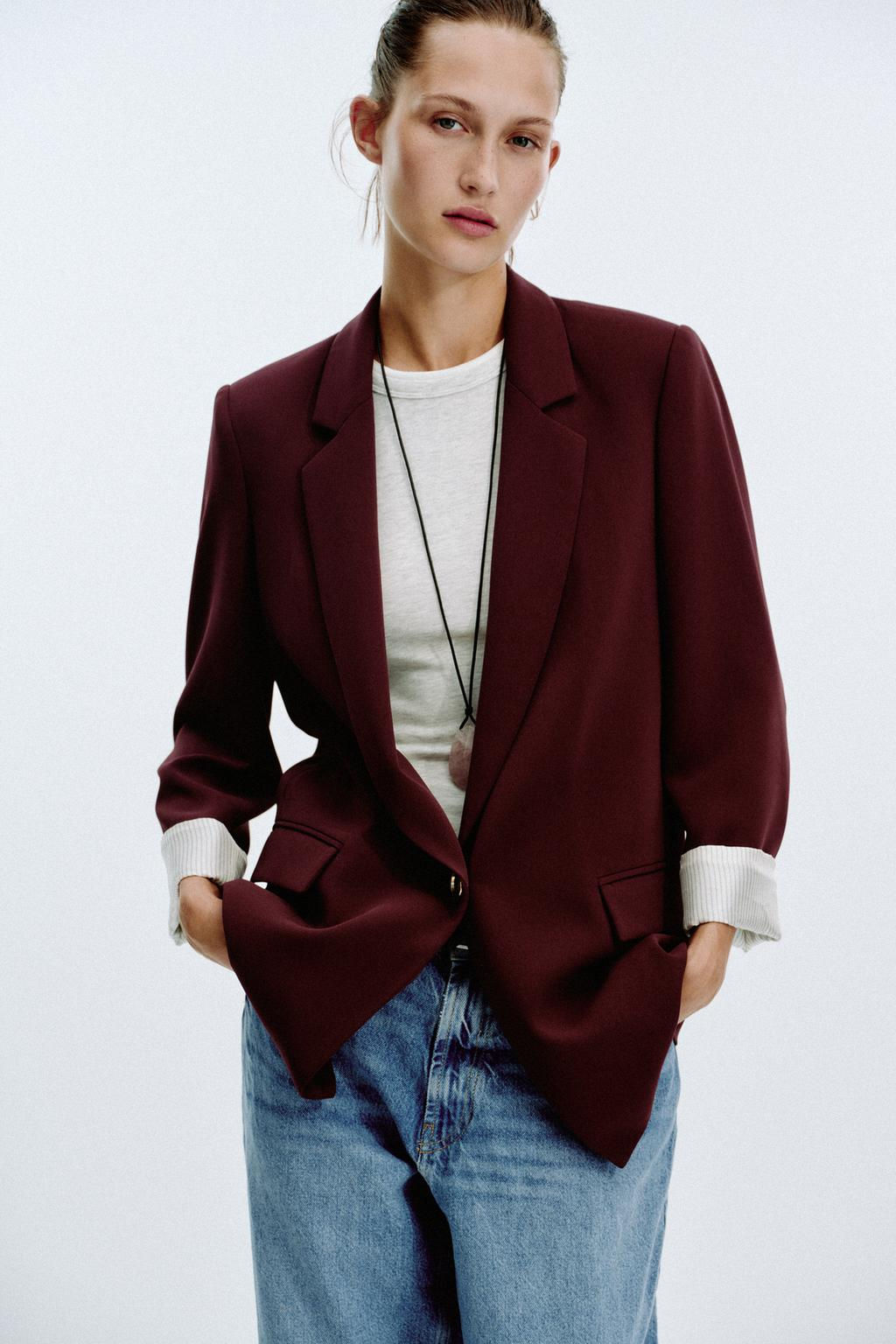 PRINTED CUFF BLAZER - Zara фото 21