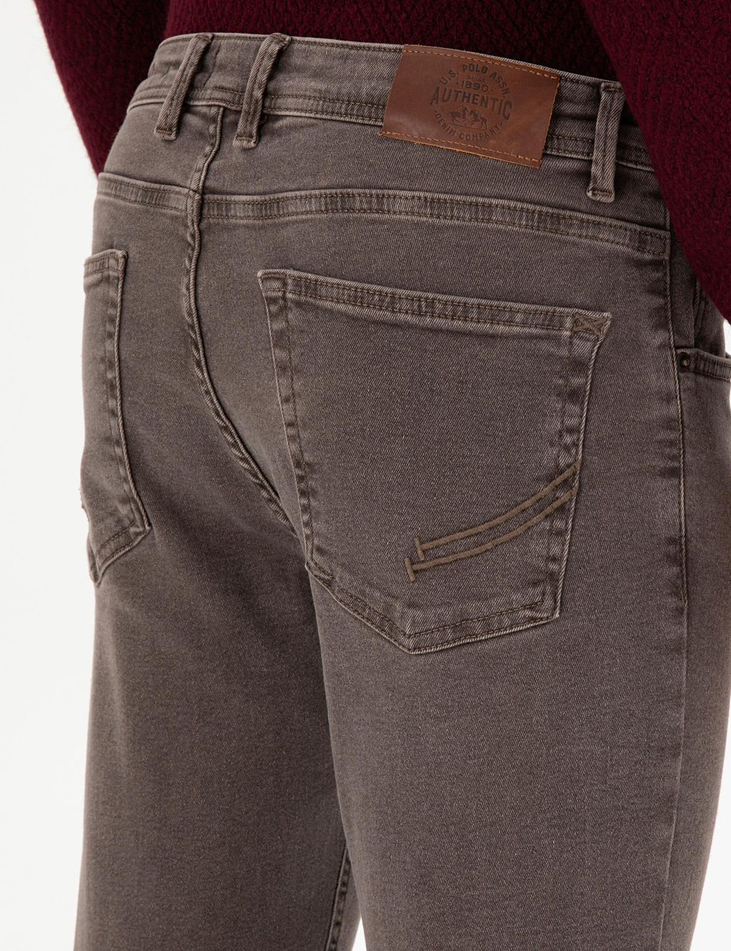 Мужские коричневые джинсовые брюки - U.s. polo assn фото 6