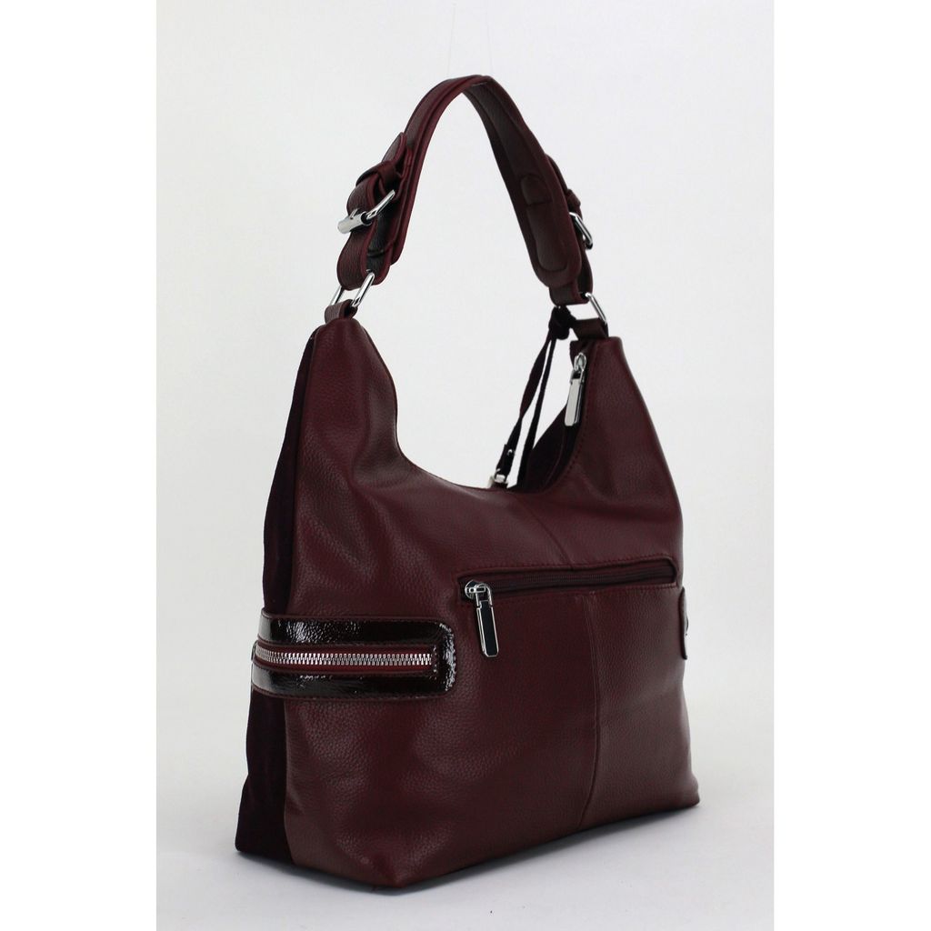 Сумка-хобо с натуральной замшей.