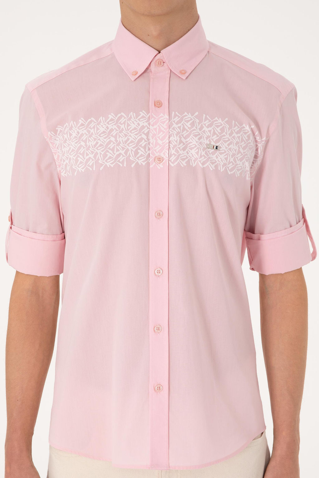 Erkek A__k Pembe Uzun Kollu G_mlek Sepette S_rpriz _ndirim - U.s. polo assn фото 6