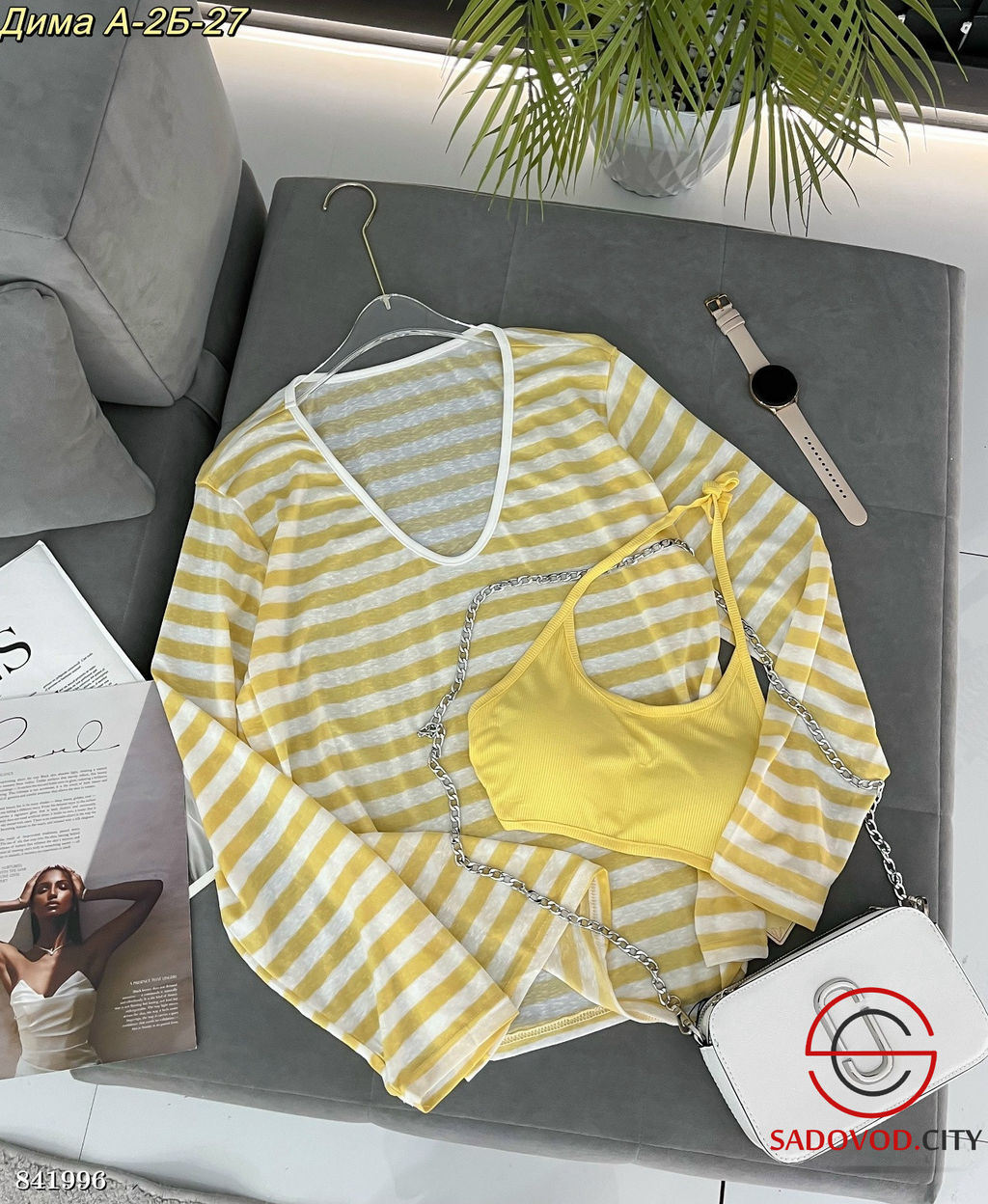 Кофта женская с топиком на завязках