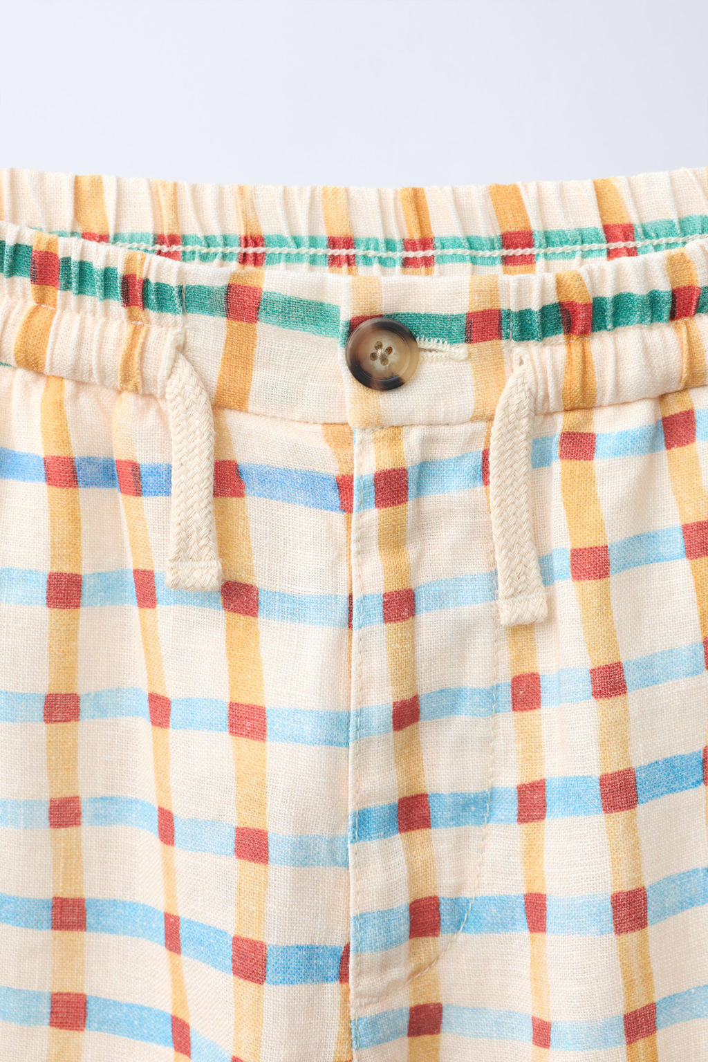 PANTAL?N RELAXED CUADROS 100% LINO CLARA CEBRIAN  / Crudo - Zara фото 3
