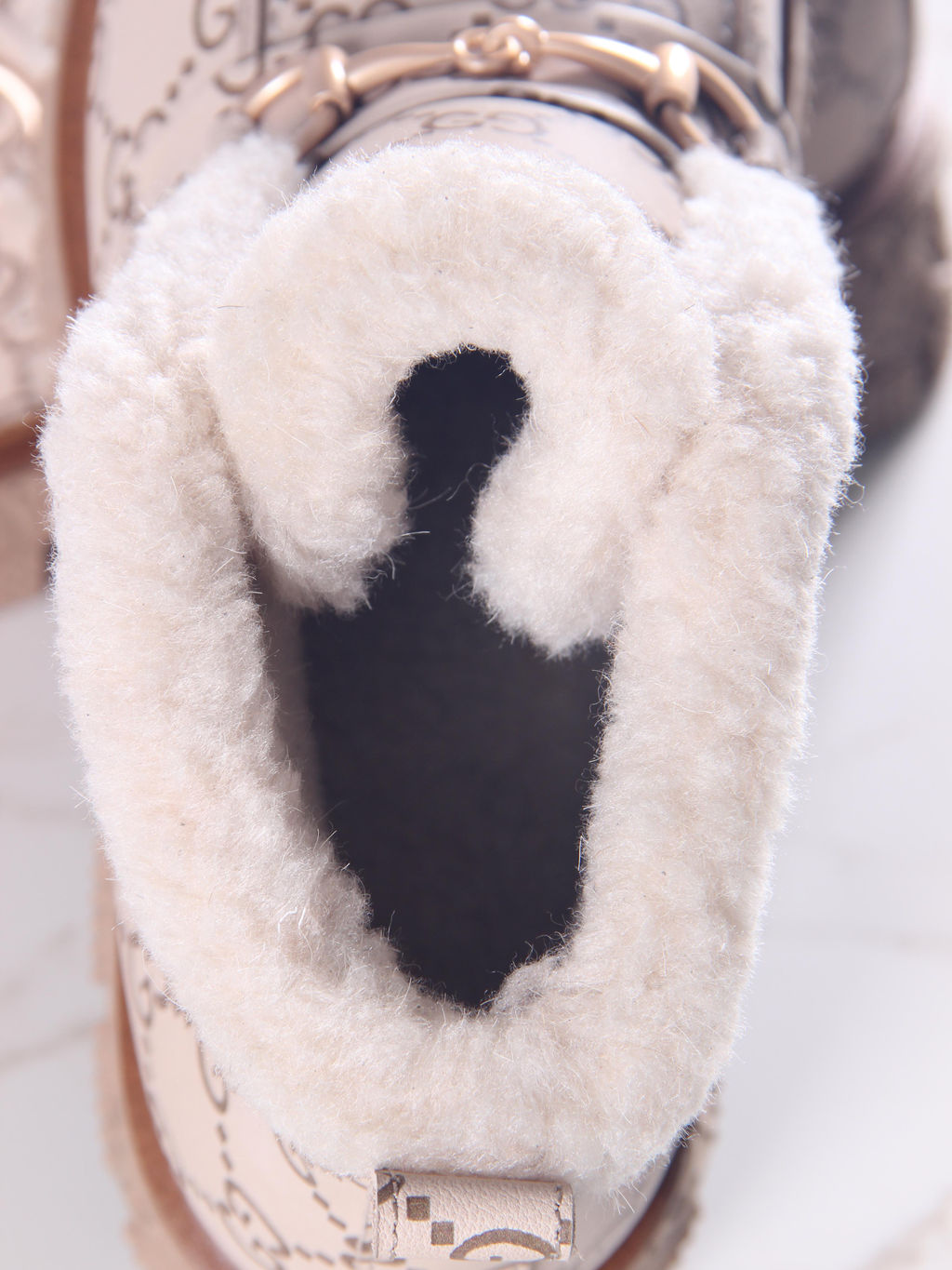 Ботинки 307.PODYUM141 br.Бежевый гучи коричневый/мех