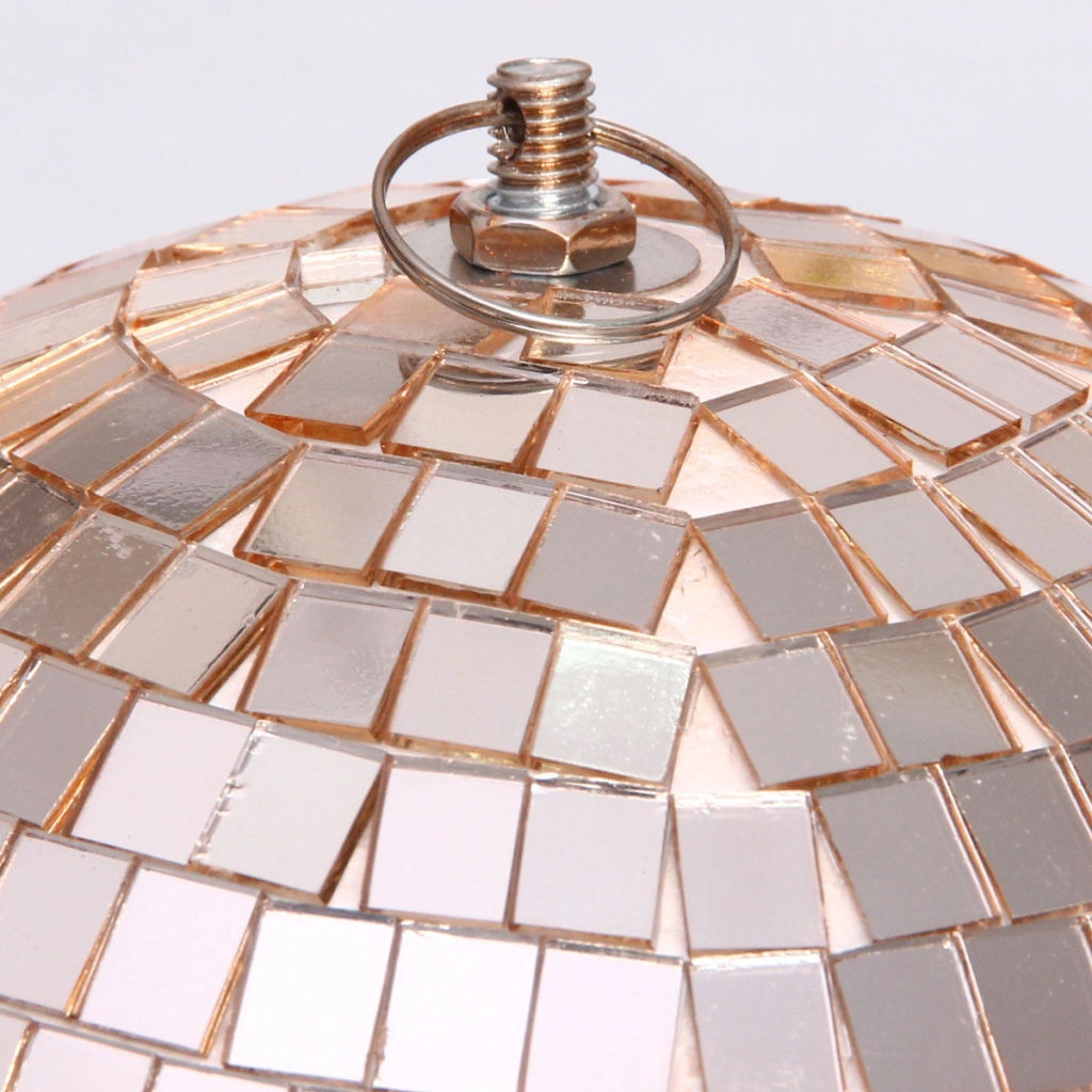 Новогодний шар 20 см "Shining Disco", Розовое золото