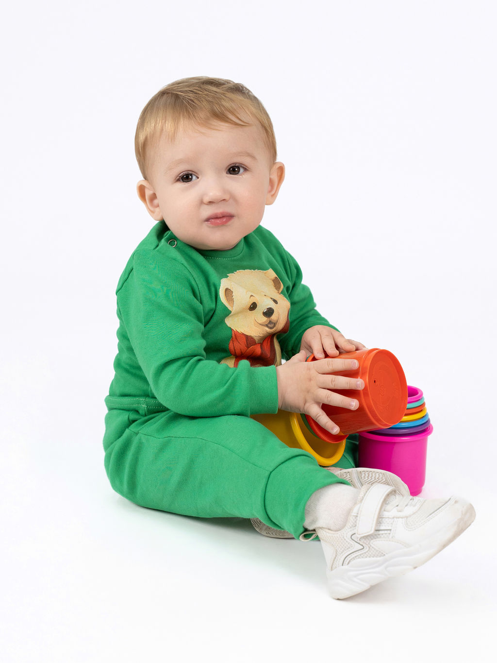 Комплект ясельный зеленый мишка КМ-1413 (80, 52)