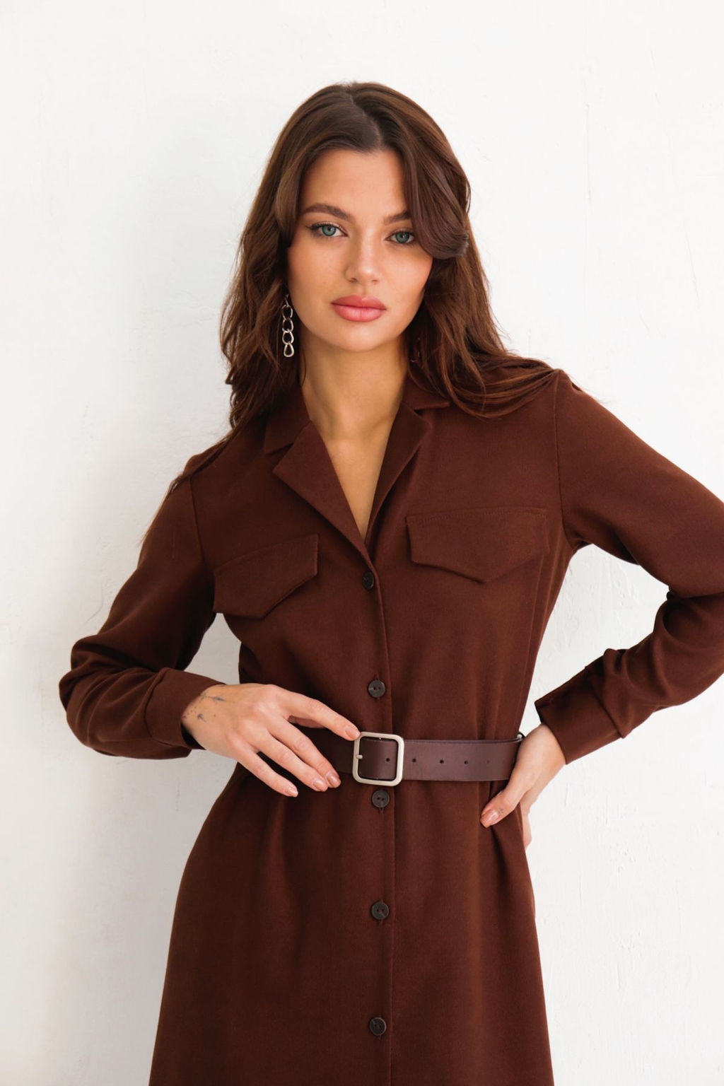 Платье-рубашка с английским воротником - Martichelli фото 198