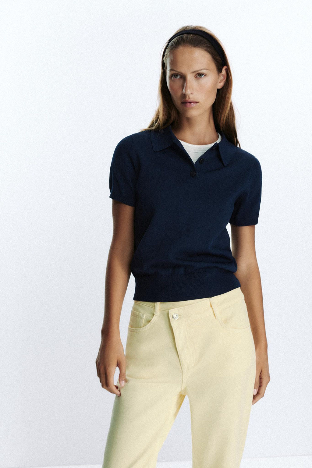 JEANS Z.09 STRAIGHT ANKLE HIGH-WAIST CROSSOVER WAIST - Zara фото 6