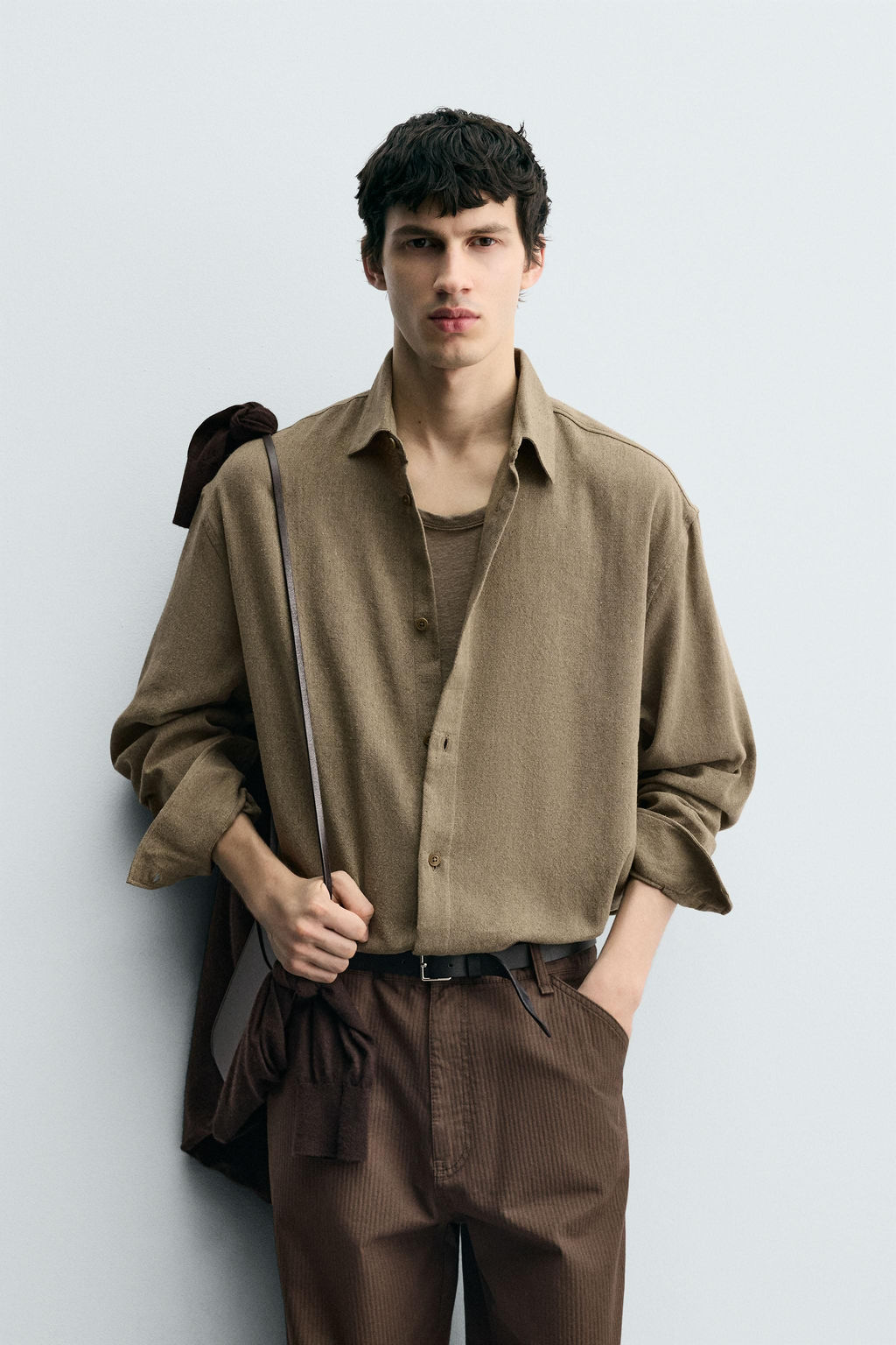 COTTON BLEND TEXTURED SHIRT - Zara фото 2