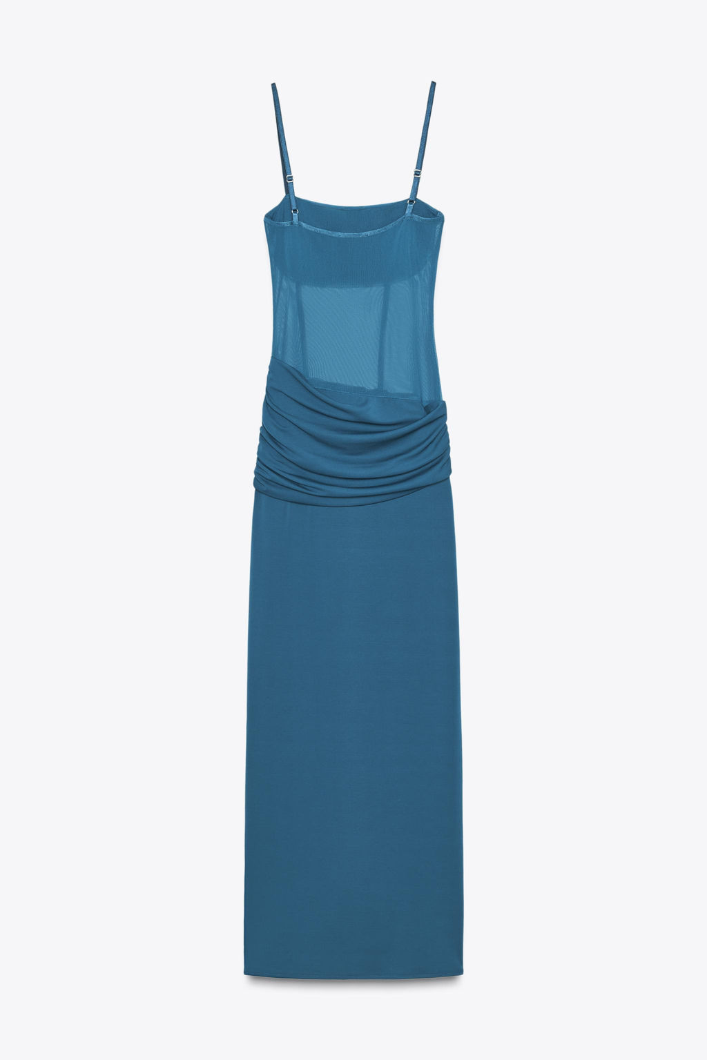 LONG CONTRAST TULLE DRESS - Zara фото 7