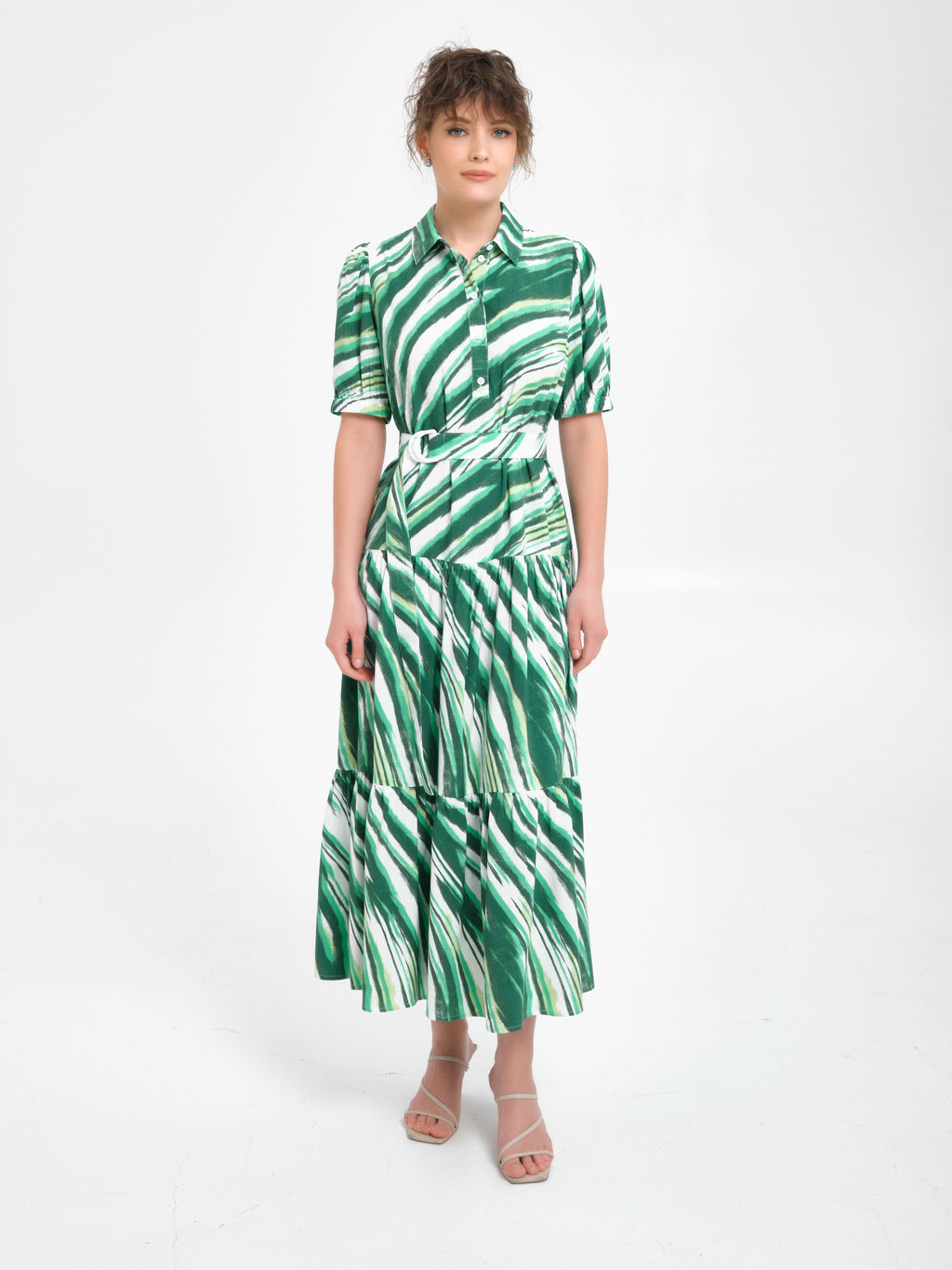 Платье ярусное из вискозы - Marchello marchellini фото 4