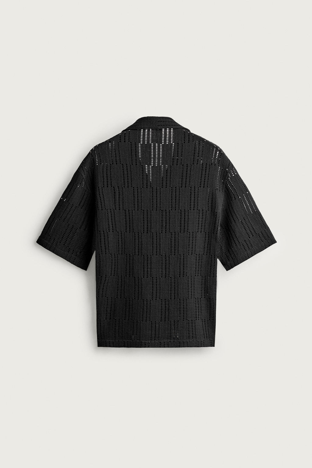 CAMISA RELAXED FIT ESTRUCTURA CALADA / Negro - Zara фото 8