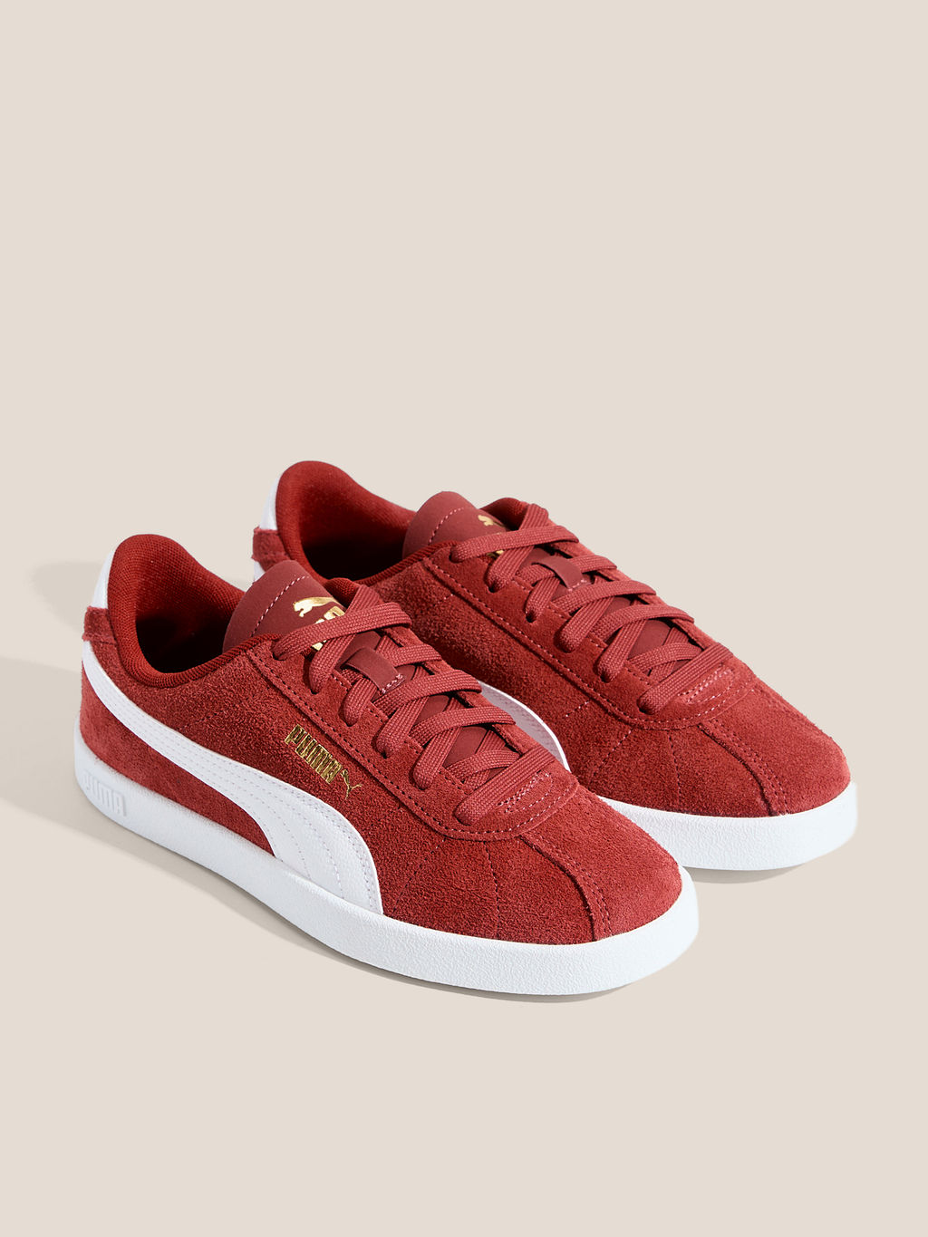 Женские кеды PUMA Puma Club II Артикул 4587609, коричнево-красный