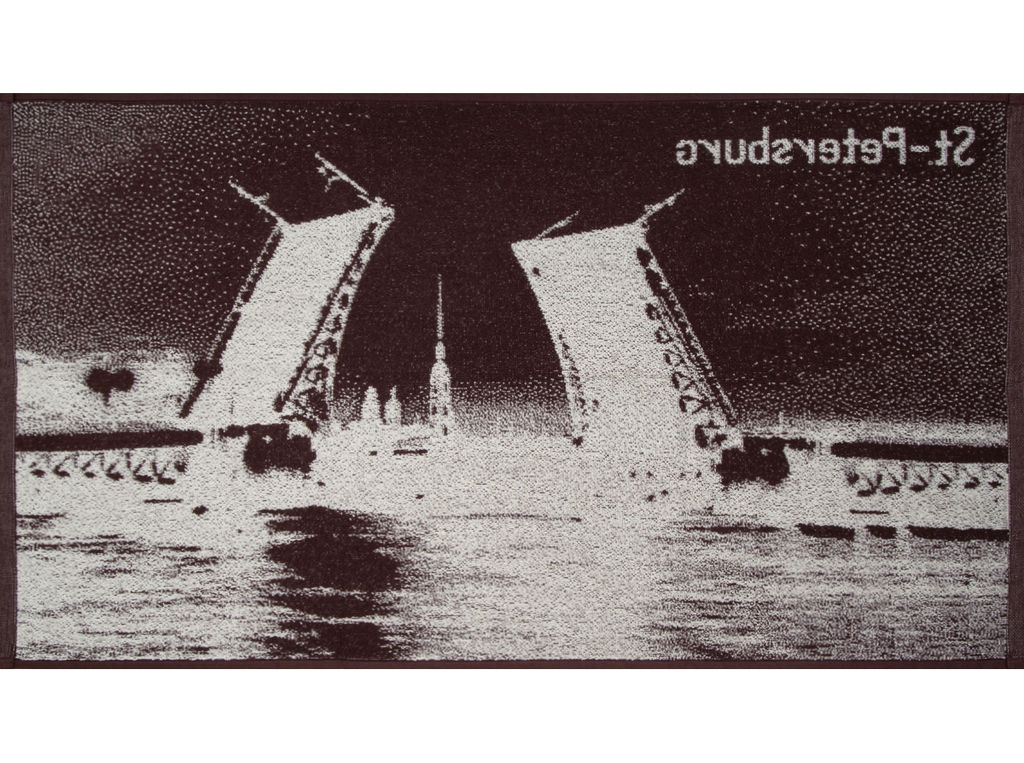 Полотенце махровое 6с103.412ж1 Питер (шоколад) 50х90см