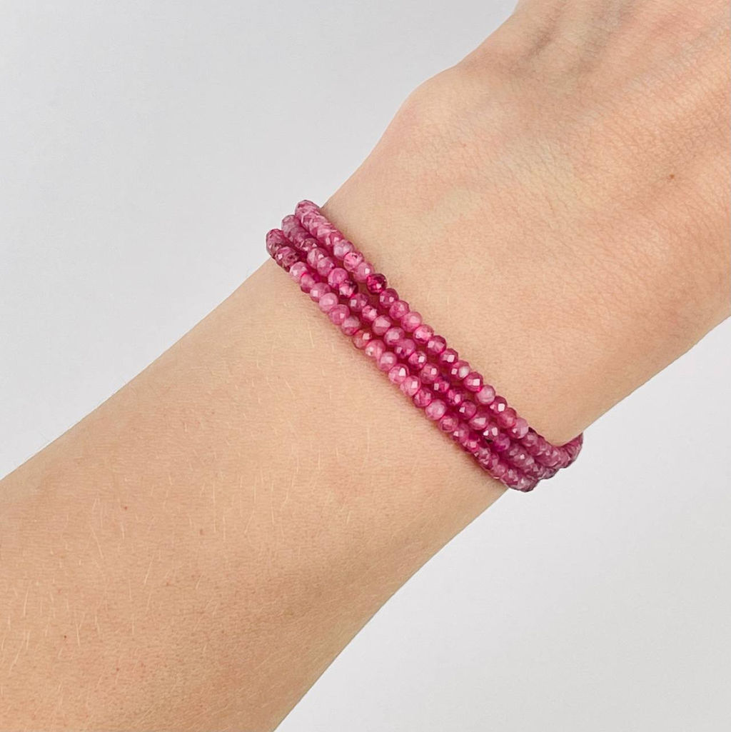 Бусины для украшений из розового Турмалина 39 см