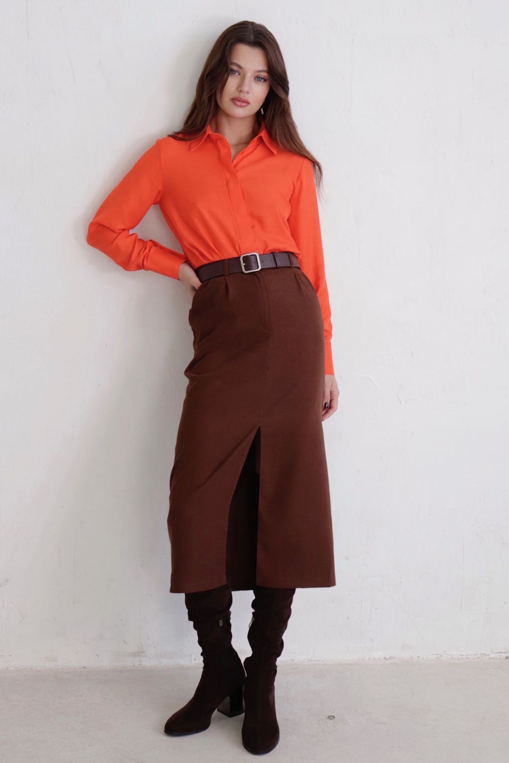 Рубашка с супатной застёжкой свободного силуэта - Martichelli фото 29