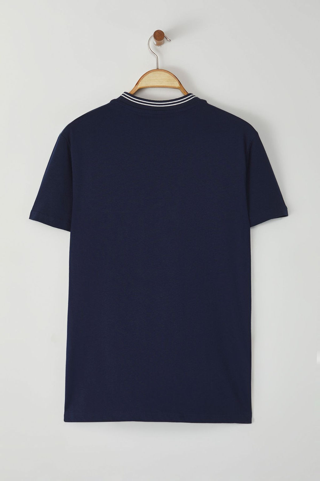 TRENDYOL MAN Lacivert Regular/Normal Kesim Cep ve Triko Bant Detayl? %100 Pamuk Basic Tok T-shirt TMNSS25TS00035 - Trendyolmilla фото 8