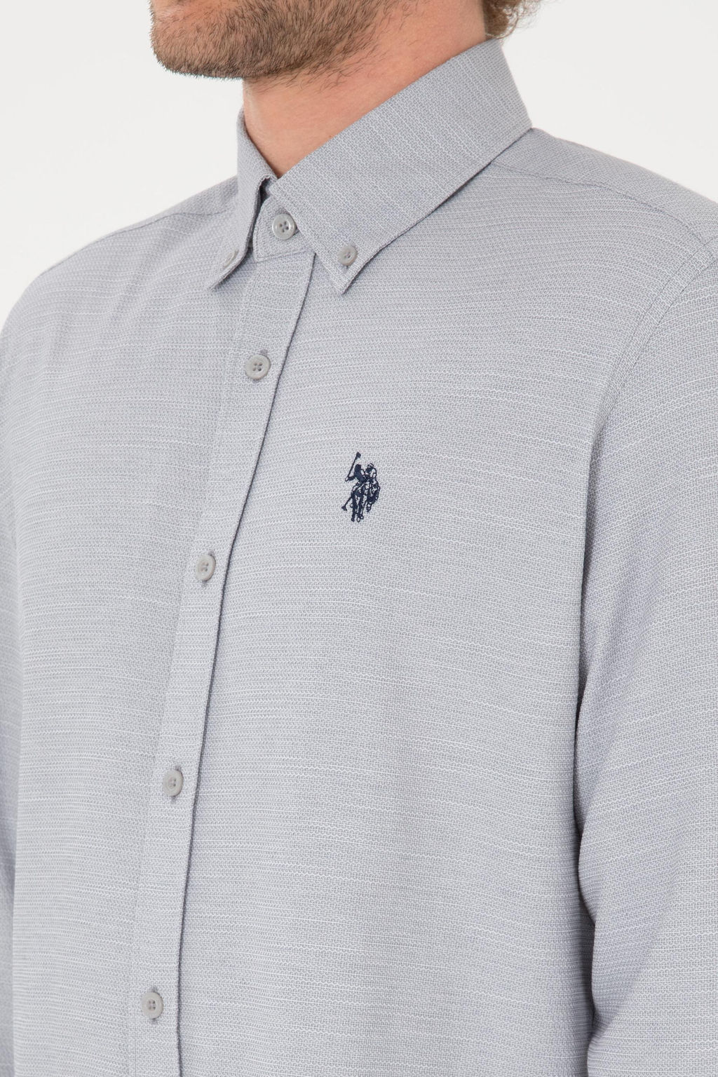 Erkek Gri Uzun Kollu G_mlek Sepette S_rpriz _ndirim - U.s. polo assn фото 7