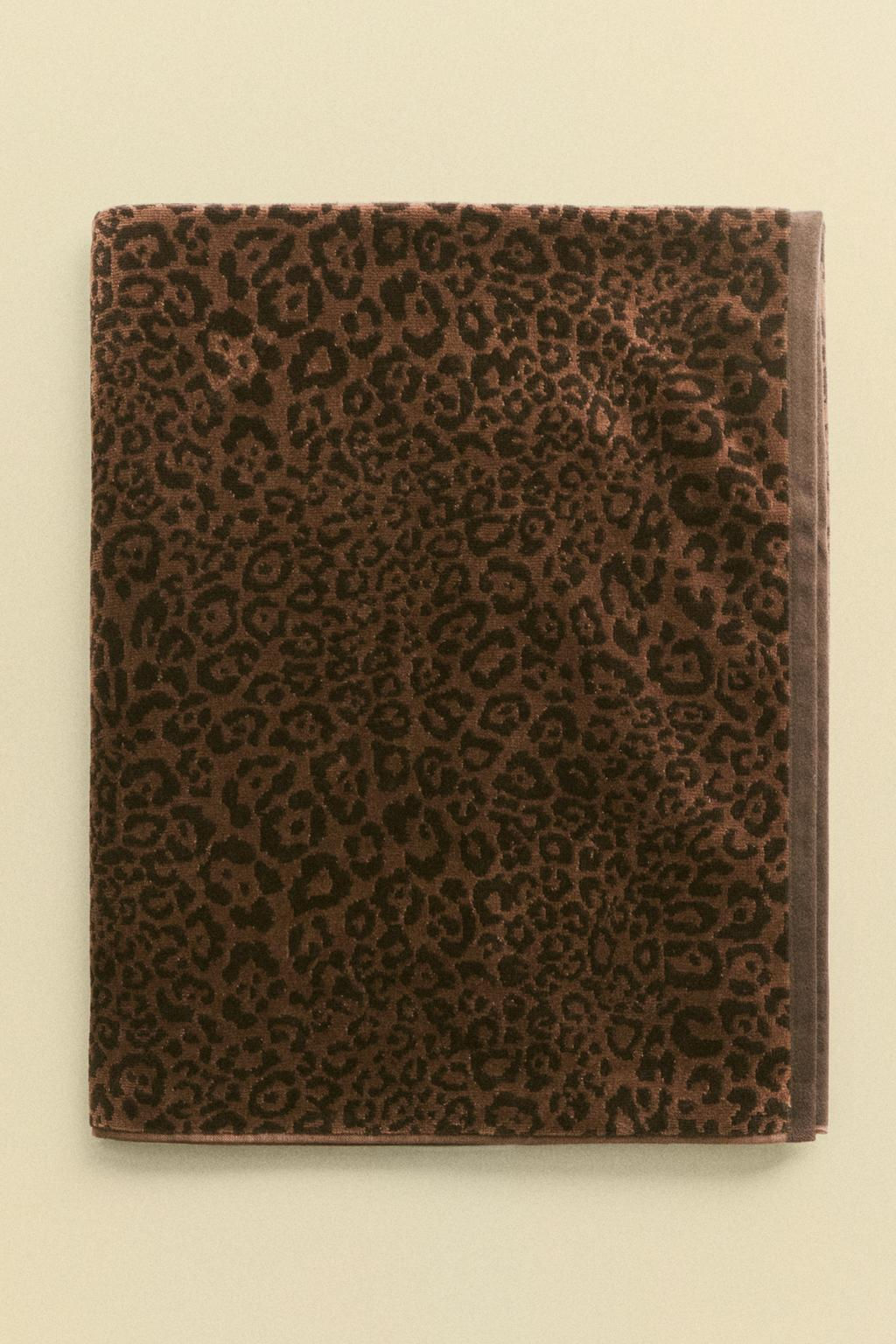 ANIMAL PRINT VELOUR BEACH TOWEL - Zara фото 12