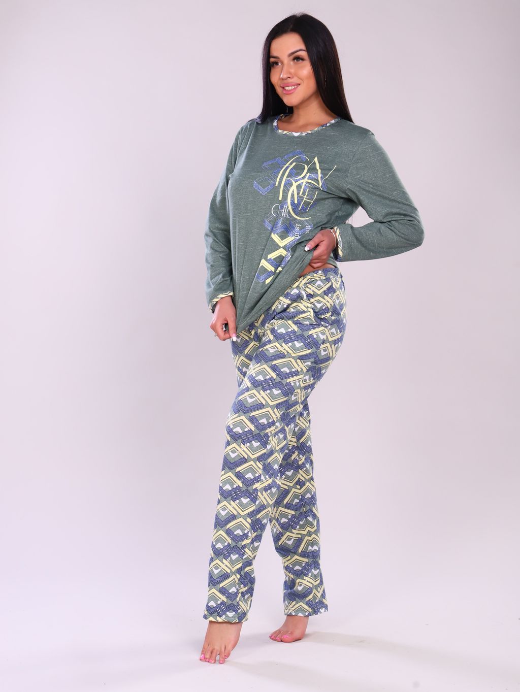 м335 костюм Лера кулирка (ромбы) - Иванушка-трикотаж фото 5