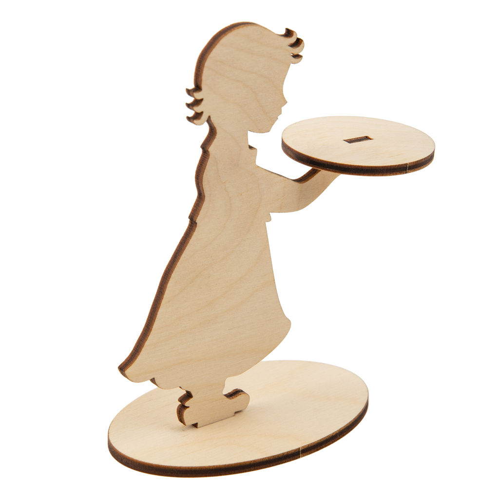 Заготовка для декорирования Mr. Carving КЛ-18 Подсвечник Ангел фанера 9.1 х 9.1 х 10.8 см фото 3