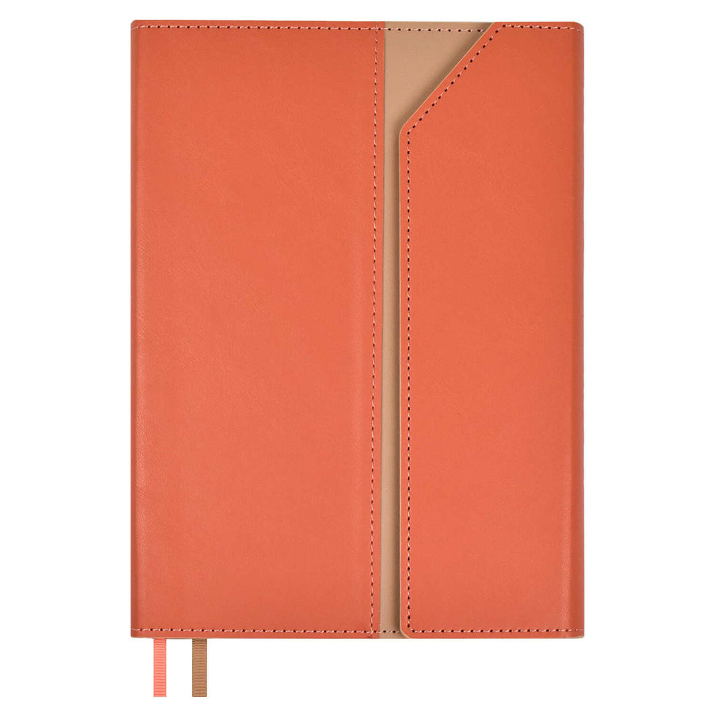 Ежедневник недатированный ESCALADA, А5, 160 л., арт. 67212/ 15 КАВЕТТИ КОРАЛЛОВЫЙ (кожзам: 150x211