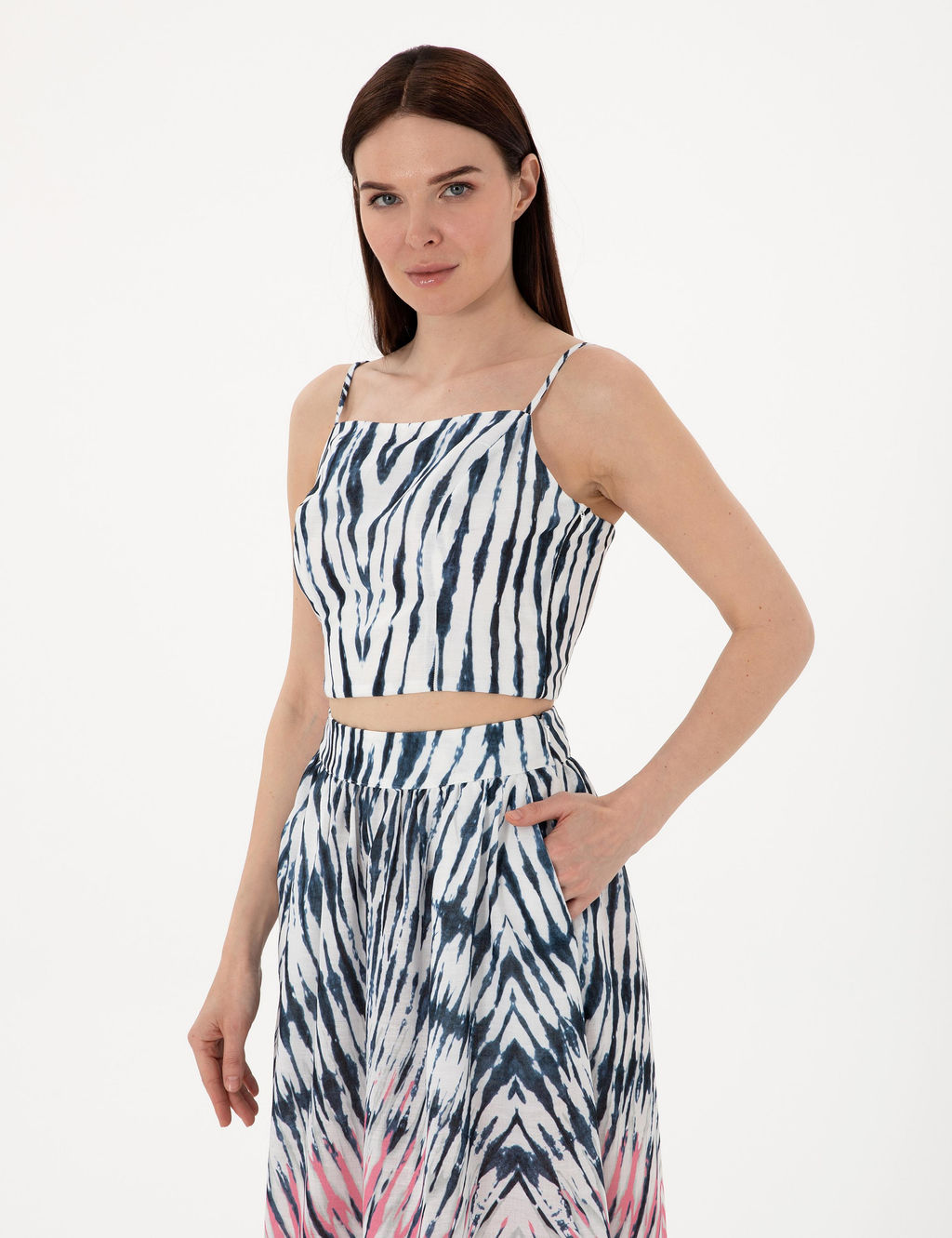 _ndigo Crop Top Bluz