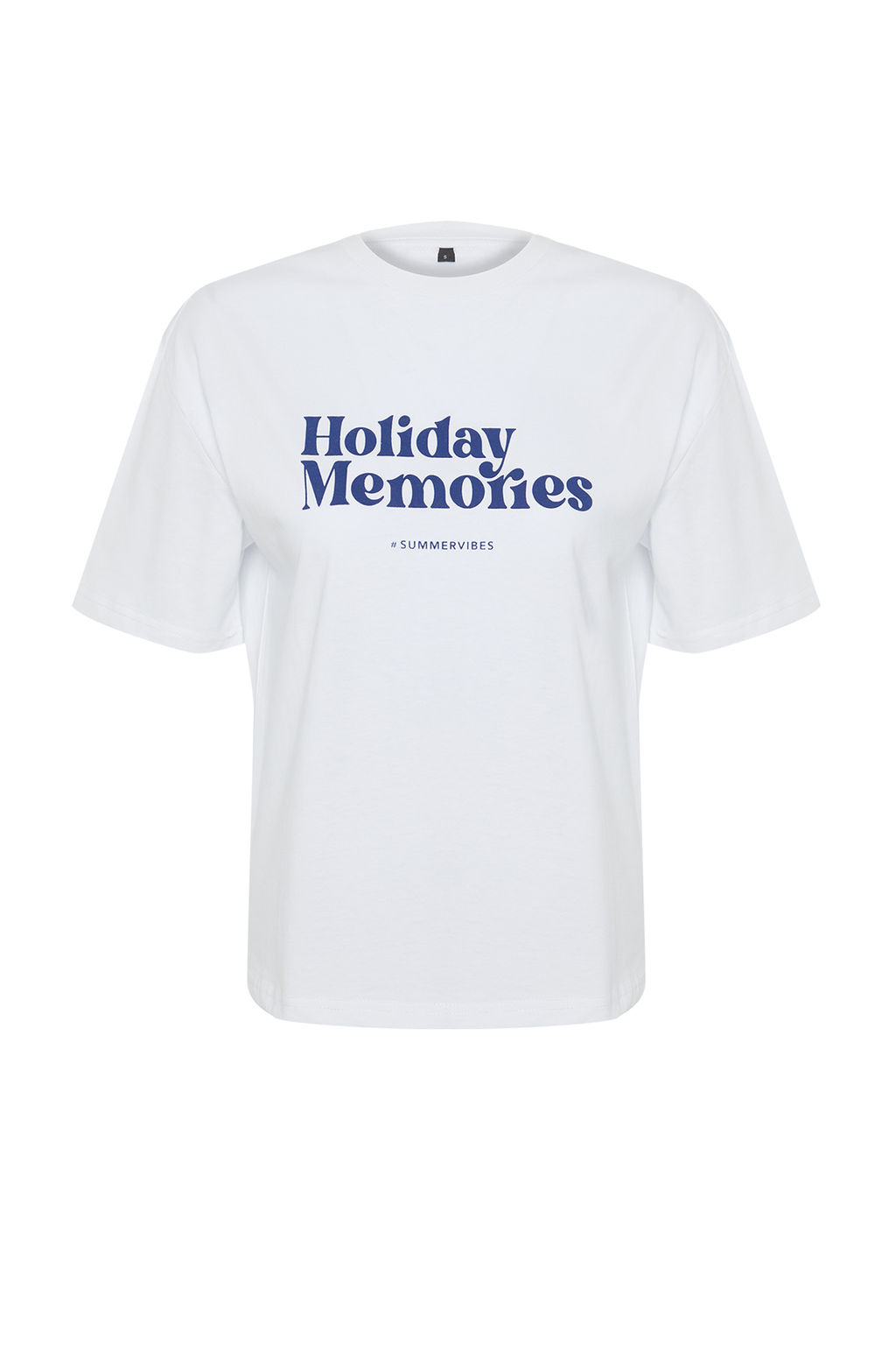 TRENDYOLMILLA Beyaz Bask?l? Premium %100 Pamuk Relaxed/Rahat Kesim Orme T-Shirt TWOSS24TS00178  фото 19