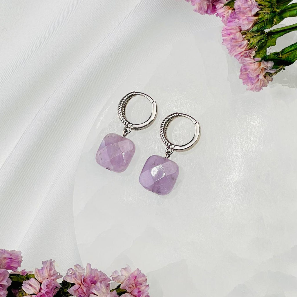 Серьги из лавандового Аметиста
