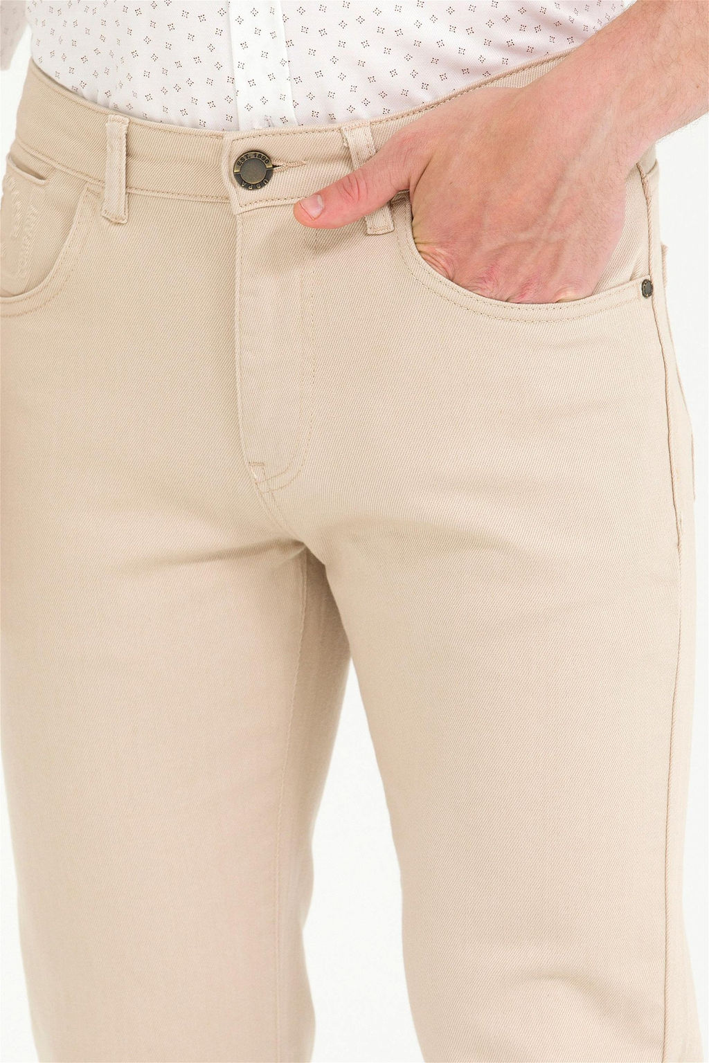 U. S. Polo Assn / Мужские бежевые джинсовые брюки - U.s. polo assn фото 6