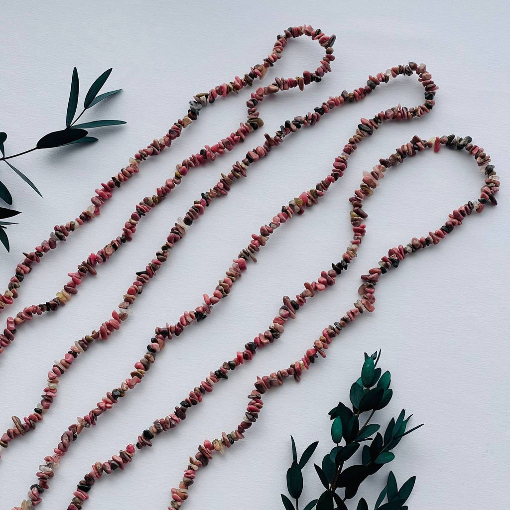 Бусины для украшений из Родонита крошка